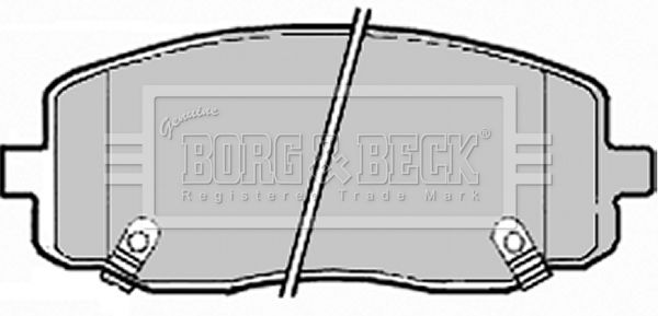 BORG & BECK stabdžių trinkelių rinkinys, diskinis stabdys BBP1910
